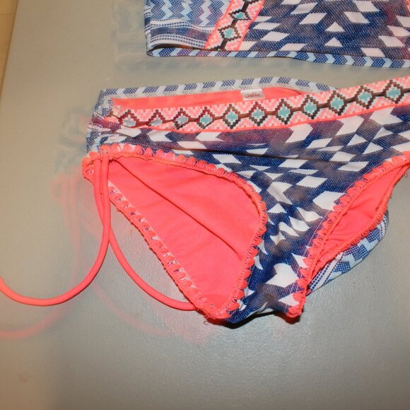 Multi Color 2 Pcs Justcie Bikini Swimsuit Size 10 - Picture 3 of 11